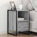 Casa si Gradina - Mobilier - Comode si corpuri - Noptiere - Noptiera cu sertar Gri Sonoma 39,5 x 30 x 50 cm Lemn compozit - Infinity.ro