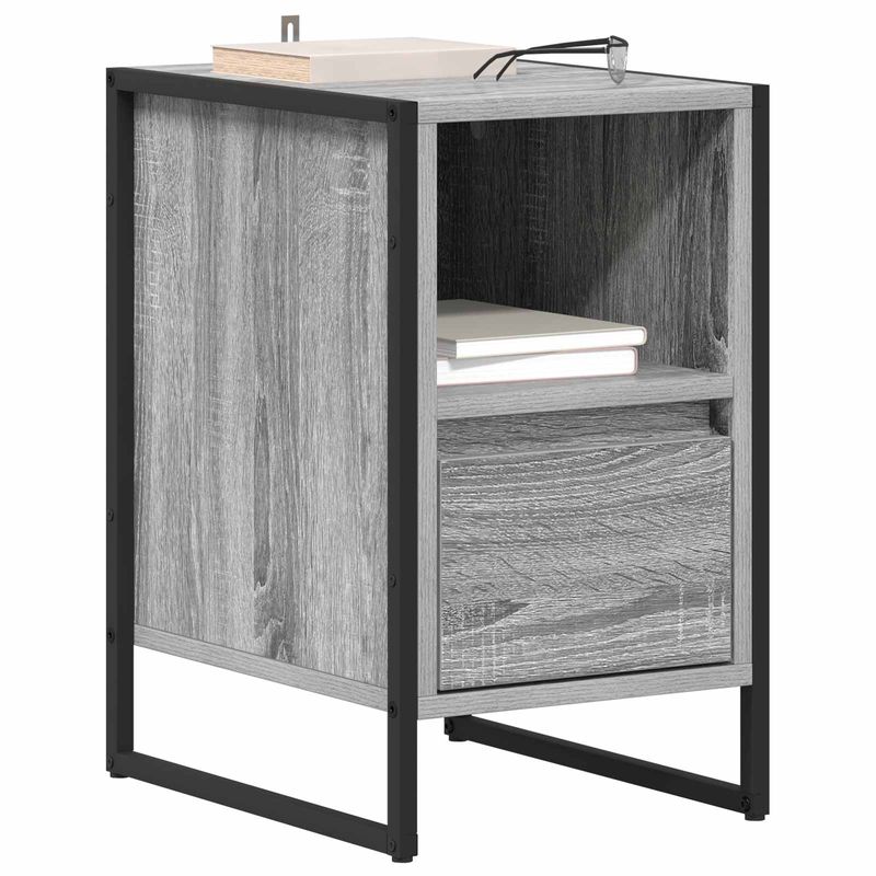 Casa si Gradina - Mobilier - Comode si corpuri - Noptiere - Noptiera cu sertar Gri Sonoma 39,5 x 30 x 50 cm Lemn compozit - Infinity.ro