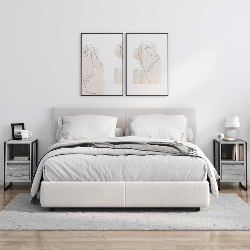 Casa si Gradina - Mobilier - Comode si corpuri - Noptiere - Noptiera cu sertar Gri Sonoma 39,5 x 30 x 50 cm Lemn compozit - Infinity.ro