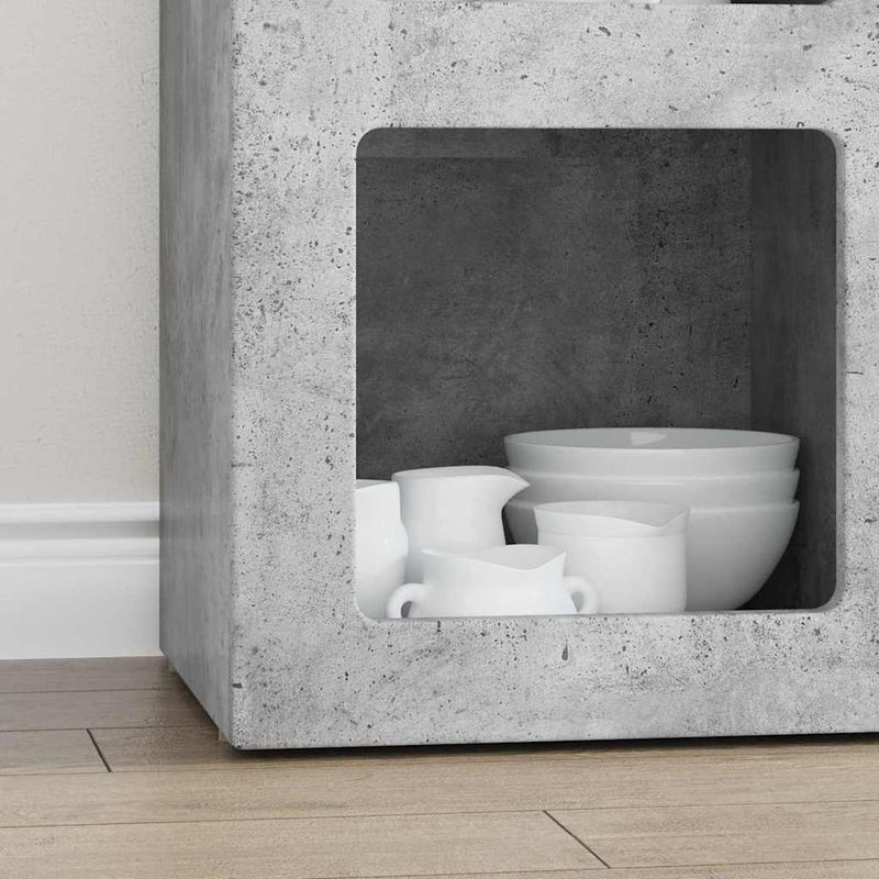 Casa si Gradina - Mobilier - Comode si corpuri - Comode - Bufet Gri din beton 59 x 35 x 80.5 cm Lemn compozit - Infinity.ro