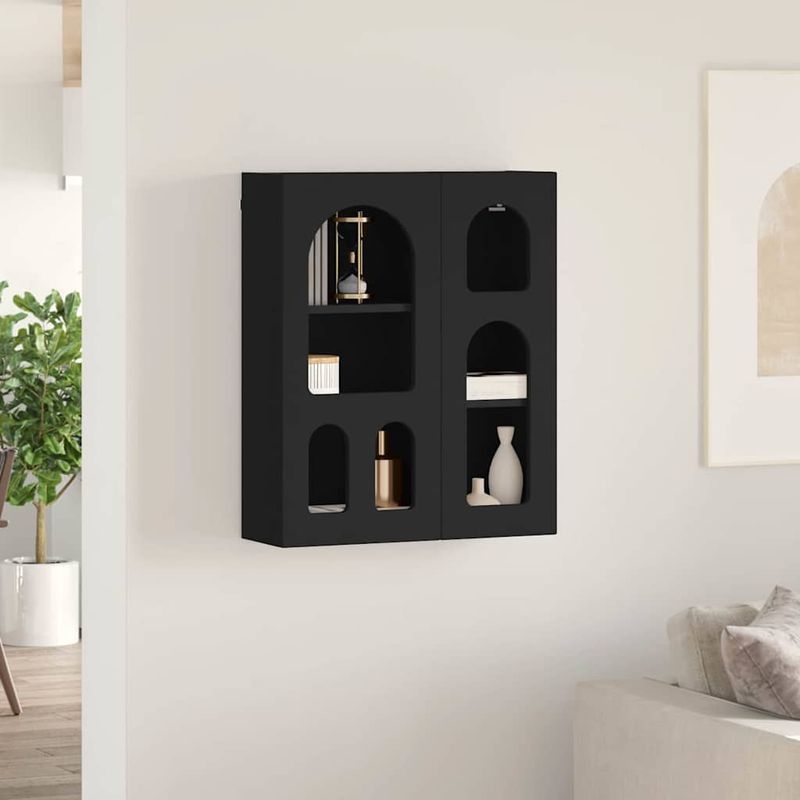 Casa si Gradina - Mobilier - Dulapuri si sifoniere - Dulapuri - Dulap suspendat cu raft Negru 59 x 20 x 71.5 cm Lemn compozit - Infinity.ro