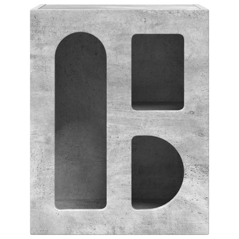 Casa si Gradina - Mobilier - Comode si corpuri - Noptiere - Noptiera 2 pcs Gri din beton 40 x 35 x 50 cm Lemn compozit - Infinity.ro