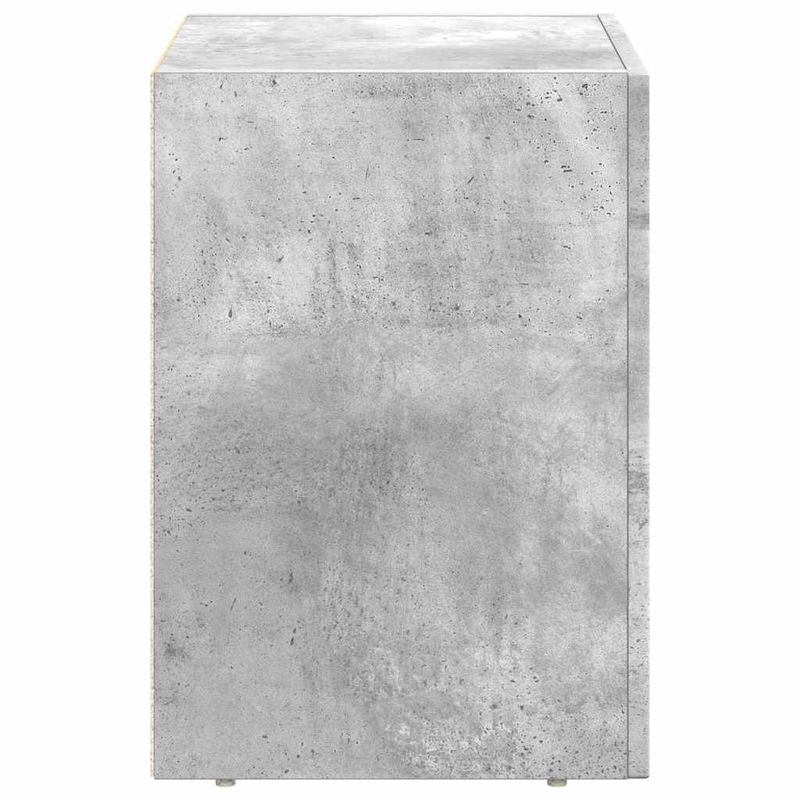 Casa si Gradina - Mobilier - Comode si corpuri - Noptiere - Noptiera 2 pcs Gri din beton 40 x 35 x 50 cm Lemn compozit - Infinity.ro