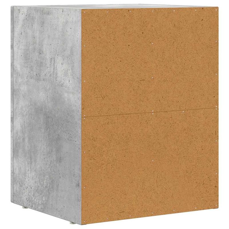 Casa si Gradina - Mobilier - Comode si corpuri - Noptiere - Noptiera 2 pcs Gri din beton 40 x 35 x 50 cm Lemn compozit - Infinity.ro