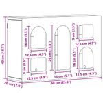 Casa si Gradina - Mobilier - Dulapuri si sifoniere - Dulapuri - Dulap suspendat Gri din beton 60 x 20 x 40 cm Lemn compozit - Infinity.ro