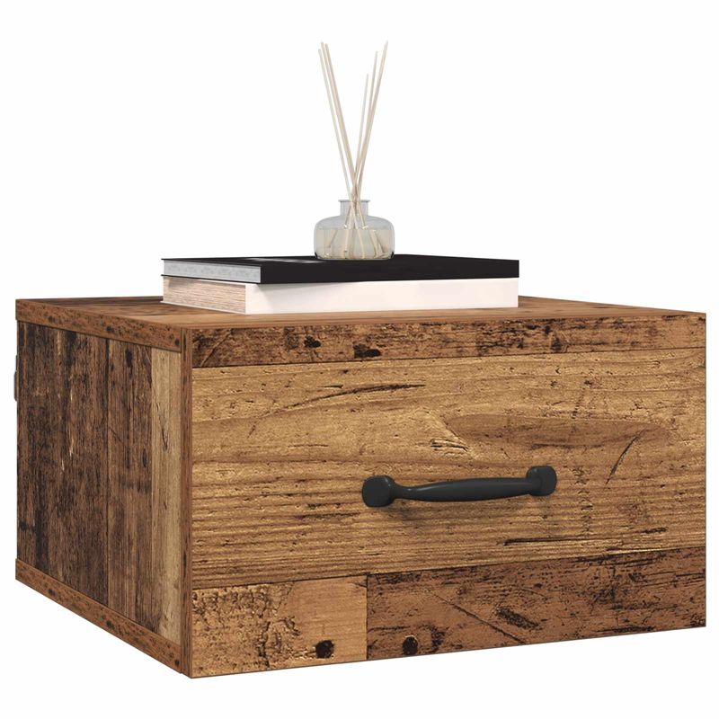 Casa si Gradina - Mobilier - Comode si corpuri - Noptiere - Noptiera Lemn Vechi 35 x 35 x 20 cm Lemn compozit - Infinity.ro