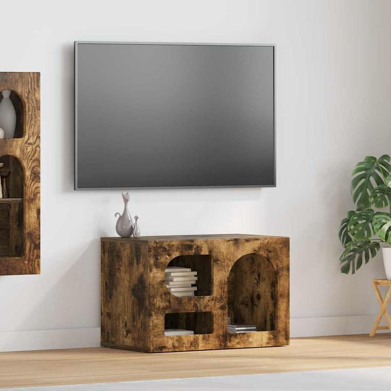 Casa si Gradina - Mobilier - Comode si corpuri - Comode - Cabinet TV Stejar fumuriu 60 x 35 x 40 cm Lemn compozit - Infinity.ro
