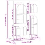 Casa si Gradina - Mobilier - Dulapuri si sifoniere - Dulapuri - Dulap suspendat Stejar Sonoma 59 x 20 x 71.5 cm Lemn compozit - Infinity.ro