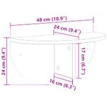 Casa si Gradina - Mobilier - Biblioteci si rafturi - Rafturi - Raft de perete Stejar fumuriu 38 x 19 x 19 cm Lemn compozit - Infinity.ro