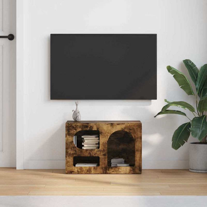 Casa si Gradina - Mobilier - Comode si corpuri - Comode - Cabinet TV Stejar fumuriu 60 x 35 x 40 cm Lemn compozit - Infinity.ro