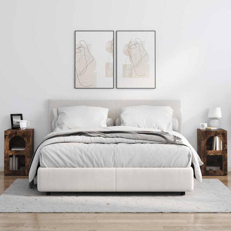 Casa si Gradina - Mobilier - Comode si corpuri - Noptiere - Noptiera 2 pcs Stejar fumuriu 29.5 x 35 x 50 cm Lemn compozit - Infinity.ro