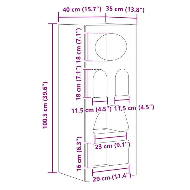 Casa si Gradina - Mobilier - Comode si corpuri - Comode - Bufet Stejar Artizanal 40 x 35 x 100,5 cm Lemn compozit - Infinity.ro