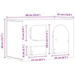 Casa si Gradina - Mobilier - Comode si corpuri - Comode - Cabinet TV Stejar fumuriu 60 x 35 x 40 cm Lemn compozit - Infinity.ro