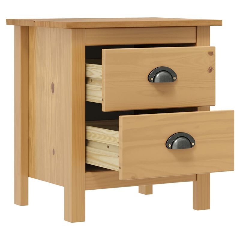 Casa si Gradina - Mobilier - Comode si corpuri - Noptiere - Noptiere Hill, 2 buc., 46x35x49,5 cm, lemn masiv de pin - Infinity.ro