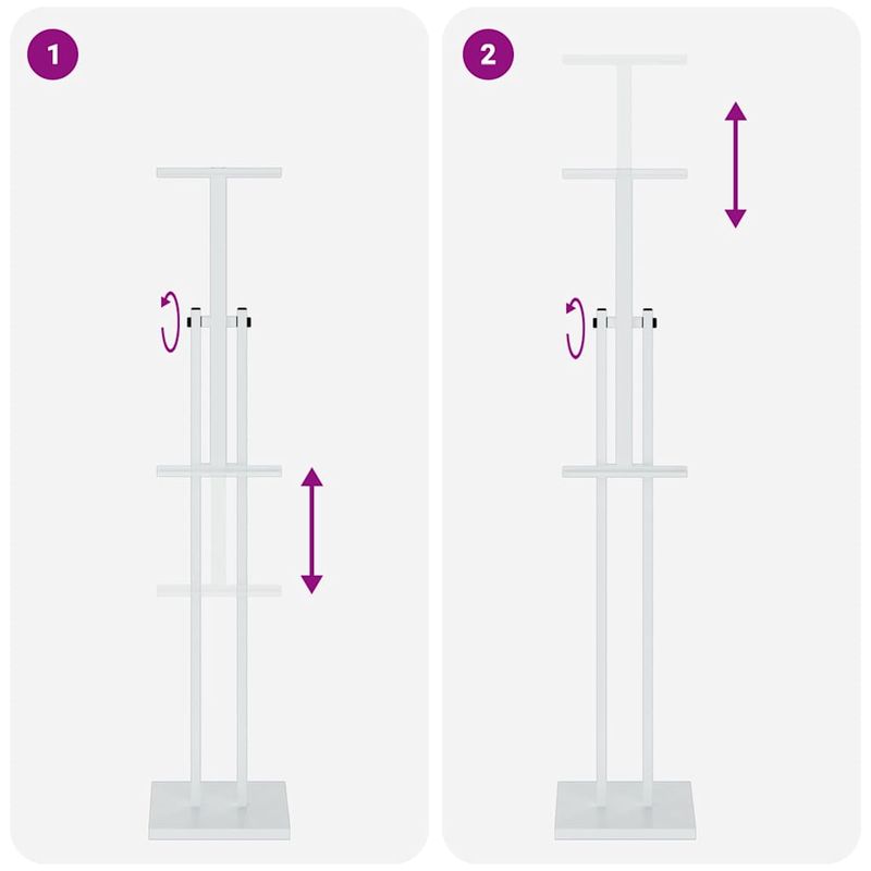 Casa si Gradina - Decoratiuni - Decoratiuni petrecere - Accesorii pentru petrecere - Panouri pentru Targuri 2 pcs Alb 26.5 x 26.5 x 127 cm Fier - Infinity.ro