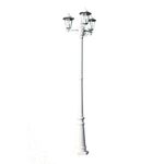 Casa si Gradina - Corpuri si surse de iluminat - Iluminat exterior - Felinare - Felinar de gradina Kingston cu 3 brate 215 cm Alb - Infinity.ro