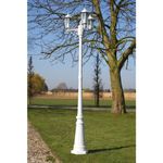 Casa si Gradina - Corpuri si surse de iluminat - Iluminat exterior - Felinare - Felinar de gradina Kingston cu 3 brate 215 cm Alb - Infinity.ro