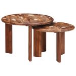 Casa si Gradina - Mobilier - Mese si birouri - Masute de cafea - Mese de Cafea Nesting 2 pcs Multicolour Lemn recuperat solid - Infinity.ro