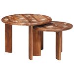 Casa si Gradina - Mobilier - Mese si birouri - Masute de cafea - Mese de Cafea Nesting 2 pcs Multicolour Lemn recuperat solid - Infinity.ro