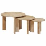 Casa si Gradina - Mobilier - Mese si birouri - Masute de cafea - Mese de Cafea Nesting 3 pcs Negru Lemn de mango solid - Infinity.ro