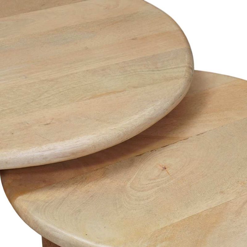 Casa si Gradina - Mobilier - Mese si birouri - Masute de cafea - Mese de Cafea Nesting 3 pcs Negru Lemn de mango solid - Infinity.ro