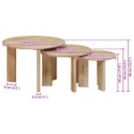 Casa si Gradina - Mobilier - Mese si birouri - Masute de cafea - Mese de Cafea Nesting 3 pcs Negru Lemn de mango solid - Infinity.ro