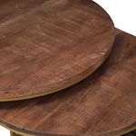 Casa si Gradina - Mobilier - Mese si birouri - Masute de cafea - Mese de Cafea Nesting 3 pcs Lemn masiv de mango si otel - Infinity.ro