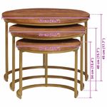 Casa si Gradina - Mobilier - Mese si birouri - Masute de cafea - Mese de Cafea Nesting 3 pcs Lemn masiv de mango si otel - Infinity.ro