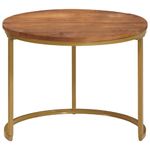 Casa si Gradina - Mobilier - Mese si birouri - Masute de cafea - Mese de Cafea Nesting 3 pcs Lemn masiv de mango si otel - Infinity.ro