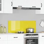 Casa si Gradina - Mobilier - Comode si corpuri - Corpuri bucatarie - Contrablat bucatarie galben 110x40x0.6 cm sticla securizata - Infinity.ro