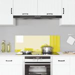 Casa si Gradina - Mobilier - Comode si corpuri - Corpuri bucatarie - Contrablat bucatarie galben 110x40x0.6 cm sticla securizata - Infinity.ro