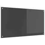 Casa si Gradina - Mobilier - Comode si corpuri - Corpuri bucatarie - Contrablat bucatarie gri inchis 110x60x0.6 cm sticla securizata - Infinity.ro