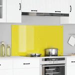 Casa si Gradina - Mobilier - Comode si corpuri - Corpuri bucatarie - Contrablat bucatarie galben 120x60x0.6 cm sticla securizata - Infinity.ro