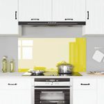 Casa si Gradina - Mobilier - Comode si corpuri - Corpuri bucatarie - Contrablat bucatarie galben 120x60x0.6 cm sticla securizata - Infinity.ro