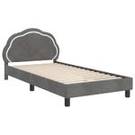 Casa si Gradina - Mobilier - Paturi si accesorii - Paturi - Cadru de pat pentru copii cu spatar Gri inchis 80 x 200 cm - Infinity.ro