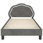 Casa si Gradina - Mobilier - Paturi si accesorii - Paturi - Cadru de pat pentru copii cu spatar Gri inchis 80 x 200 cm - Infinity.ro