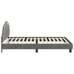 Casa si Gradina - Mobilier - Paturi si accesorii - Paturi - Cadru de pat pentru copii cu spatar Gri inchis 80 x 200 cm - Infinity.ro