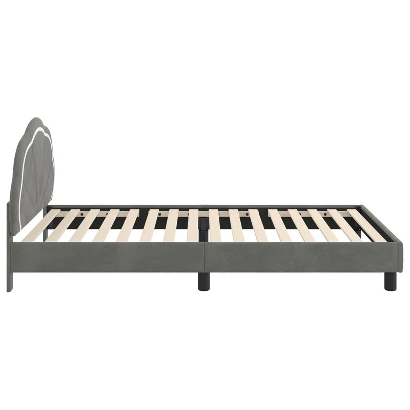 Casa si Gradina - Mobilier - Paturi si accesorii - Paturi - Cadru de pat pentru copii cu spatar Gri inchis 80 x 200 cm - Infinity.ro