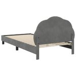 Casa si Gradina - Mobilier - Paturi si accesorii - Paturi - Cadru de pat pentru copii cu spatar Gri inchis 80 x 200 cm - Infinity.ro
