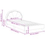 Casa si Gradina - Mobilier - Paturi si accesorii - Paturi - Cadru de pat pentru copii cu spatar Gri inchis 80 x 200 cm - Infinity.ro