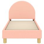 Casa si Gradina - Mobilier - Paturi si accesorii - Paturi - Cadru de pat pentru copii cu spatar Roz 70 x 140 cm - Infinity.ro