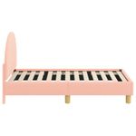 Casa si Gradina - Mobilier - Paturi si accesorii - Paturi - Cadru de pat pentru copii cu spatar Roz 70 x 140 cm - Infinity.ro