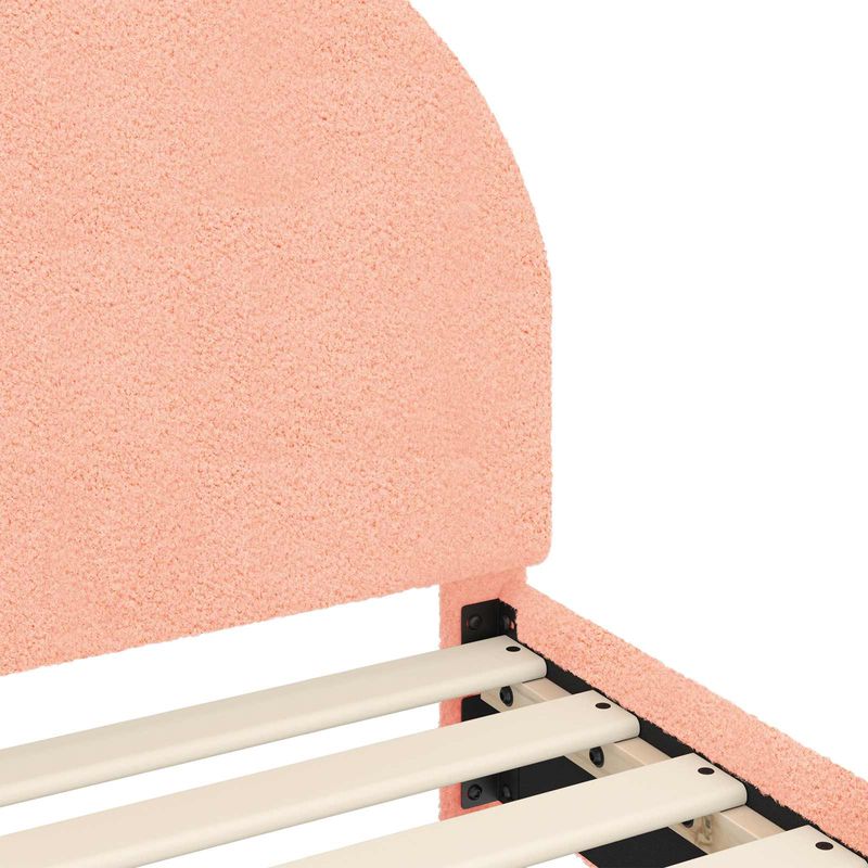 Casa si Gradina - Mobilier - Paturi si accesorii - Paturi - Cadru de pat pentru copii cu spatar Roz 70 x 140 cm - Infinity.ro