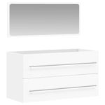 Casa si Gradina - Mobilier - Mobilier baie - Comode baie - Dulap de baie cu oglinda, alb, lemn prelucrat - Infinity.ro