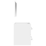 Casa si Gradina - Mobilier - Mobilier baie - Comode baie - Dulap de baie cu oglinda, alb, lemn prelucrat - Infinity.ro