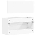 Casa si Gradina - Mobilier - Mobilier baie - Comode baie - Dulap de baie cu oglinda, alb, lemn prelucrat - Infinity.ro