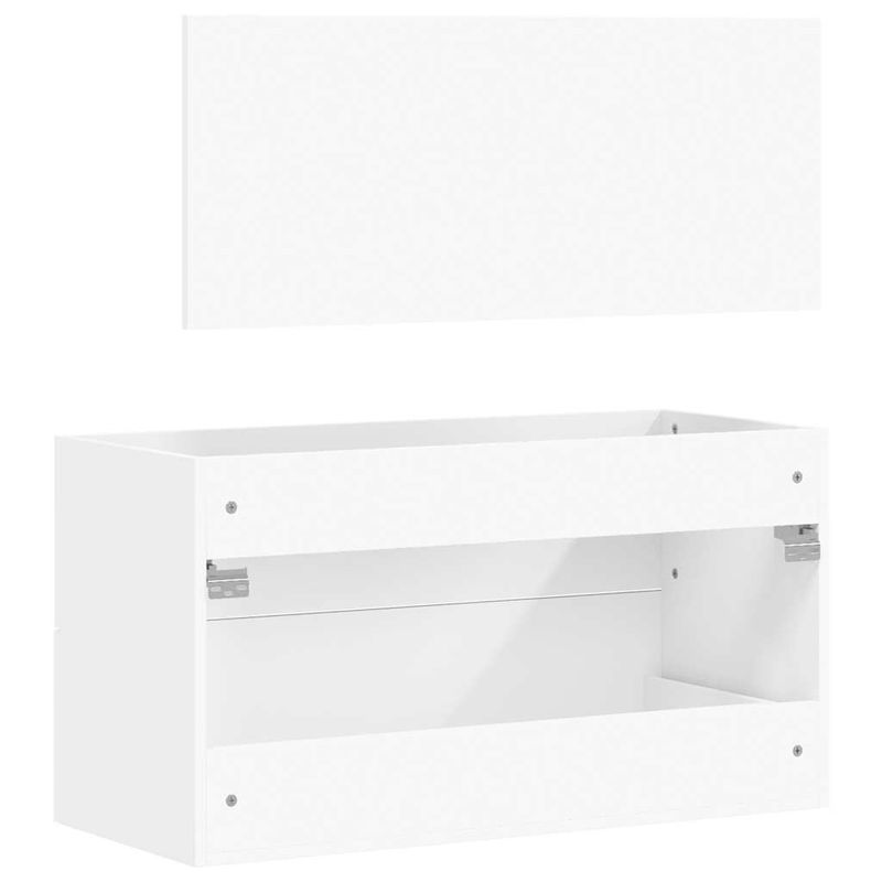 Casa si Gradina - Mobilier - Mobilier baie - Comode baie - Dulap de baie cu oglinda, alb, lemn prelucrat - Infinity.ro