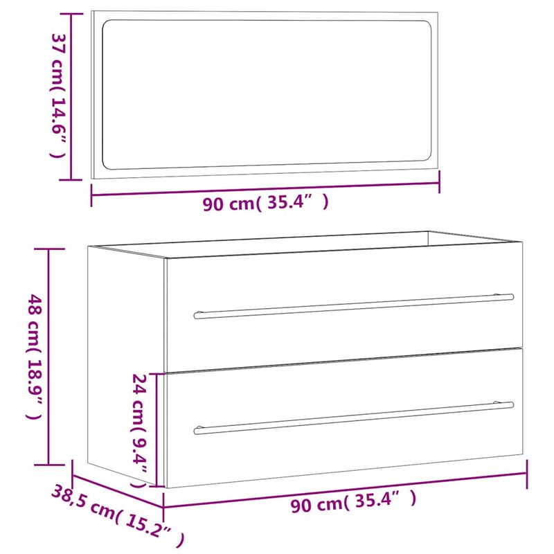 Casa si Gradina - Mobilier - Mobilier baie - Comode baie - Dulap de baie cu oglinda, alb, lemn prelucrat - Infinity.ro