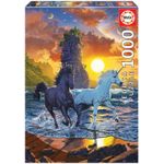 Jucarii, Copii si Bebe - Jucarii si jocuri - Jocuri si puzzle - Puzzle - Puzzle 1000 piese Unicorns on Beach Educa 19025 - Infinity.ro