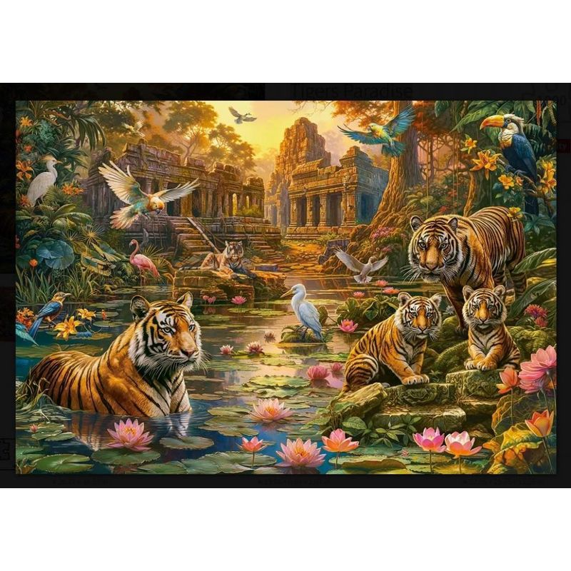 Jucarii, Copii si Bebe - Jucarii si jocuri - Jocuri si puzzle - Puzzle - Puzzle 1000 piese Tigers Paradise Castorland 105199 - Infinity.ro